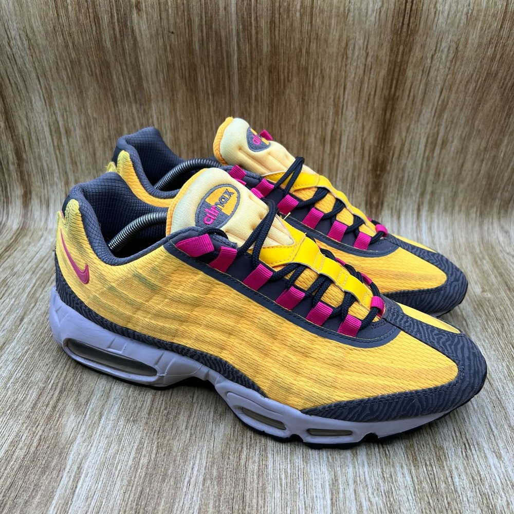 Nike Air Max 95 Premium Tape Men's Size 11.5 Laser Orange Zebra Shoes 599425-860